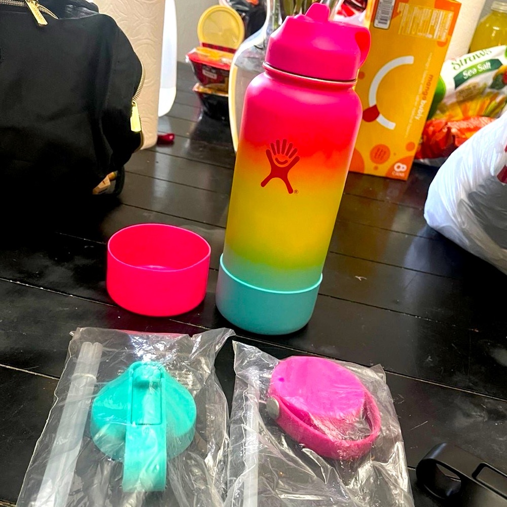 Hawaiian shaved ice rainbow hydroflask